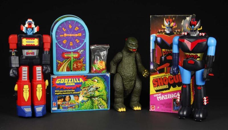 Appraisal: LOT OF TOYS Godzilla and Mazinga Description Japanese Made by