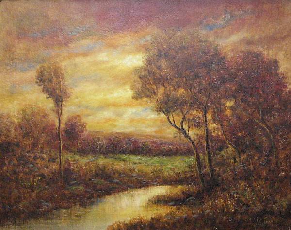 Appraisal: J S Proctor th century Autumn Reflections signed 'J S