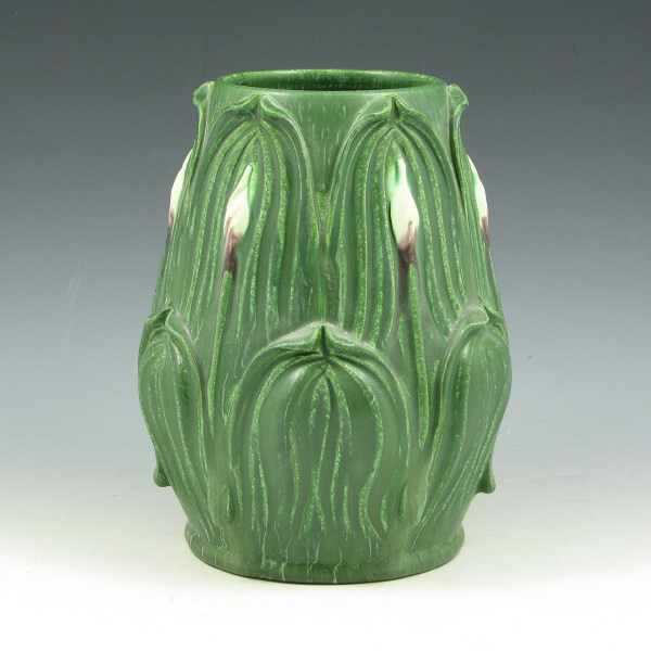 Appraisal: Ephraim Hosta vase in matte green Discontinued with only having