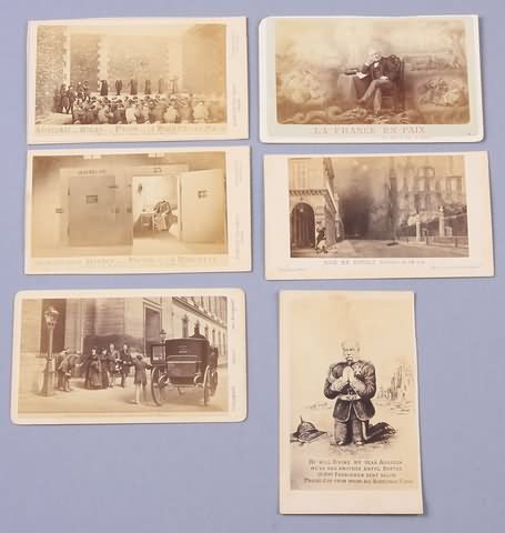 Appraisal: Grouping of carte-de-visite photographs of engravings and composite photographs related