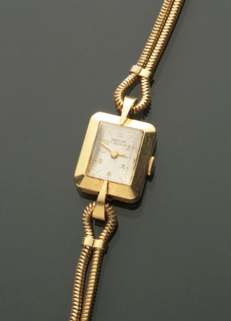 Appraisal: Lady's -Karat Yellow-Gold Manual-Wind Wristwatch Orator Swiss Circa Having a