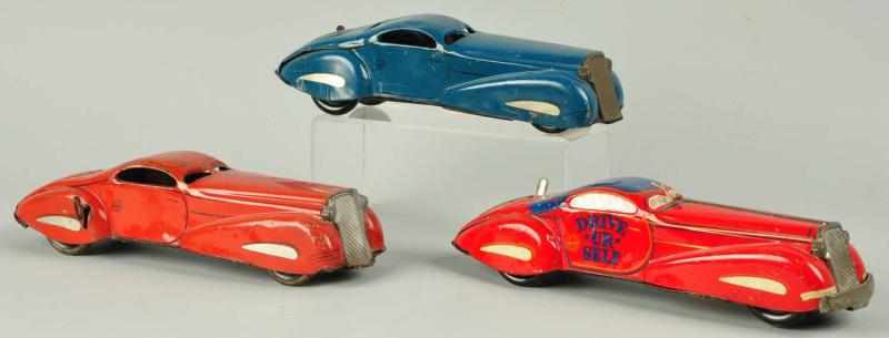 Appraisal: Lot of Tin Litho Marx Automobile Wind-Up Toys Description American