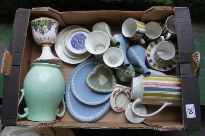 Appraisal: A collection of pottery to include Wedgwood Jasperware plates vases