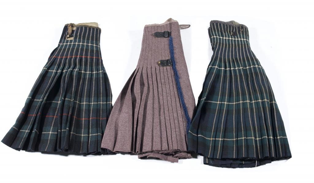 Appraisal: THE SEAFORTH HIGHLANDERS KILT AND TWO KILTS OF OTHER REGIMENTS