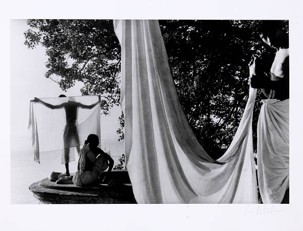 Appraisal: Marc Riboud French born After Bathing in the Ganges Varanasi