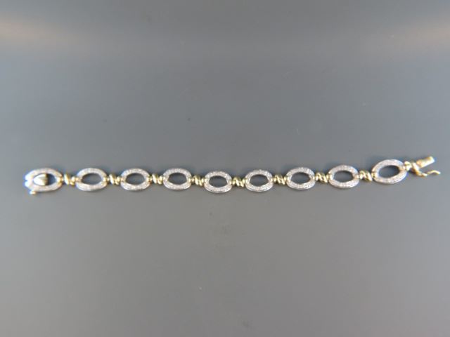 Appraisal: Diamond Bracelet round diamonds totaling carat k yellow and white