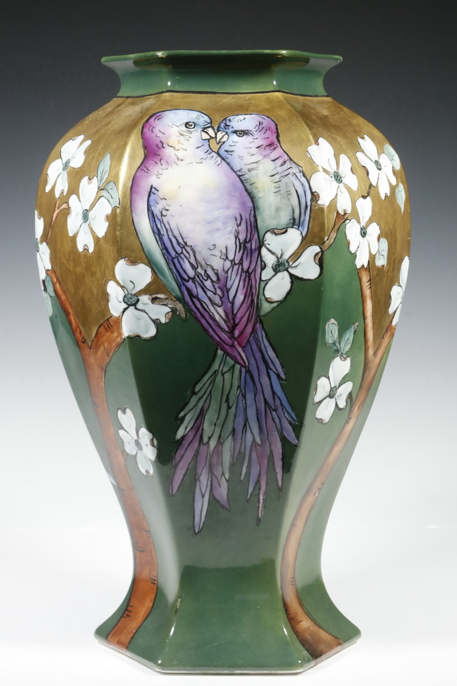 Appraisal: ART NOUVEAU PORCELAIN VASE BY BERNARDAUD CO French Art Nouveau