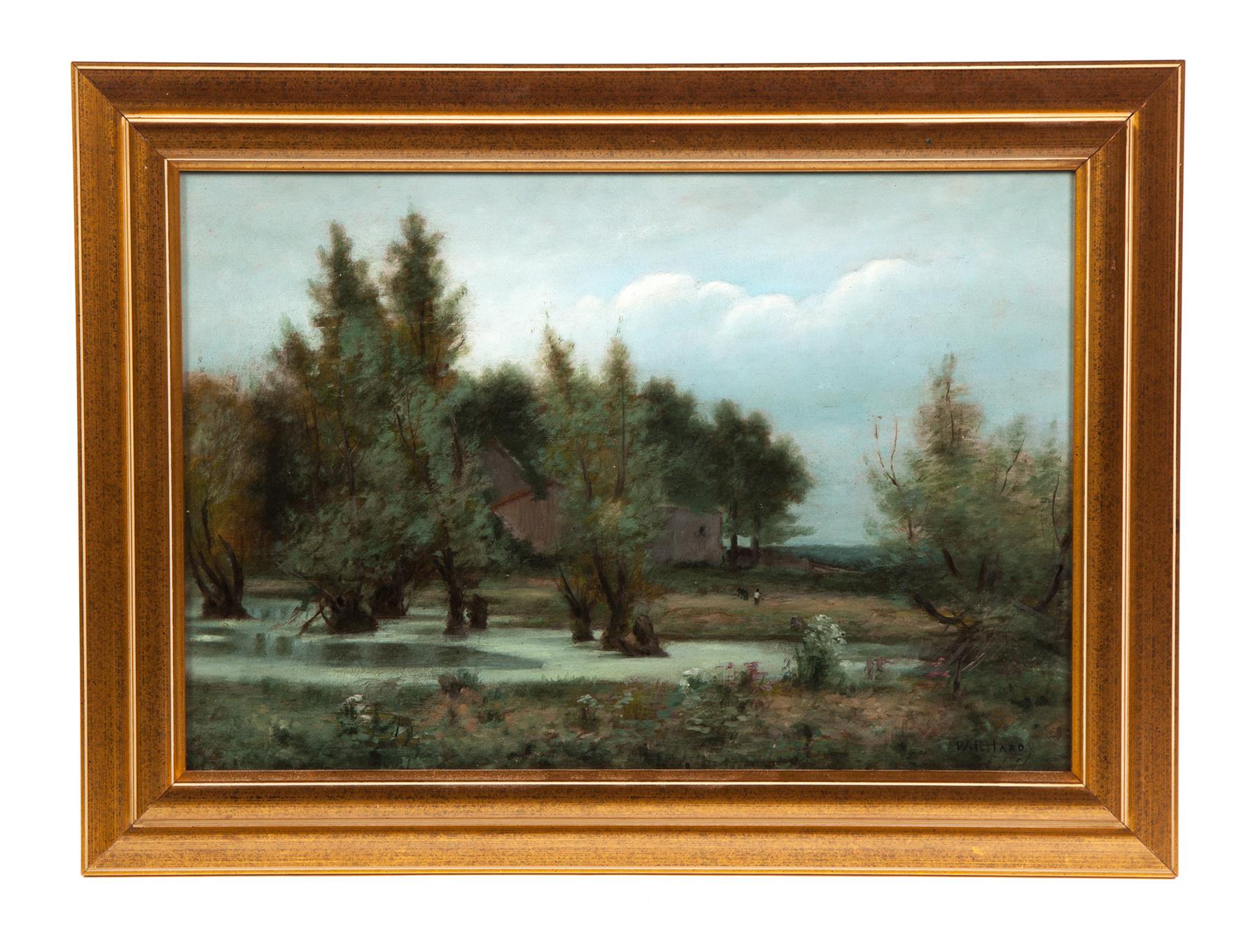 Appraisal: LANDSCAPE BY WILLIAM F HARDY MISSOURI - Oil on canvas