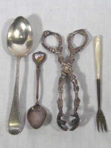 Appraisal: A mixed lot comprising two silver spoons a silver pickle