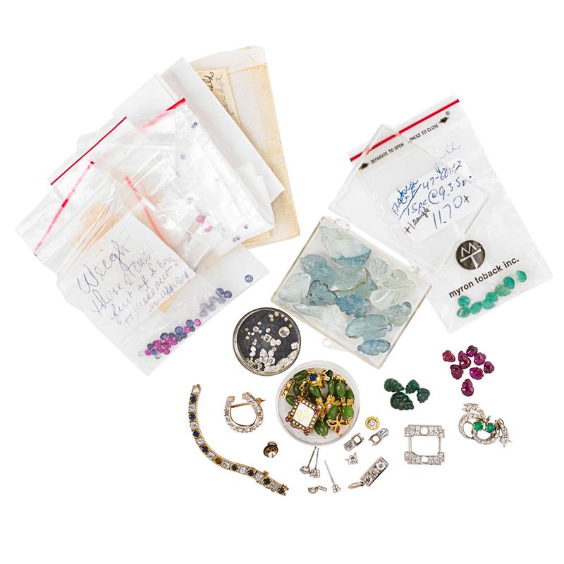 Appraisal: UNMOUNTED DIAMONDS JEWELRY FRAGMENTS GEMSTONES Condition Report