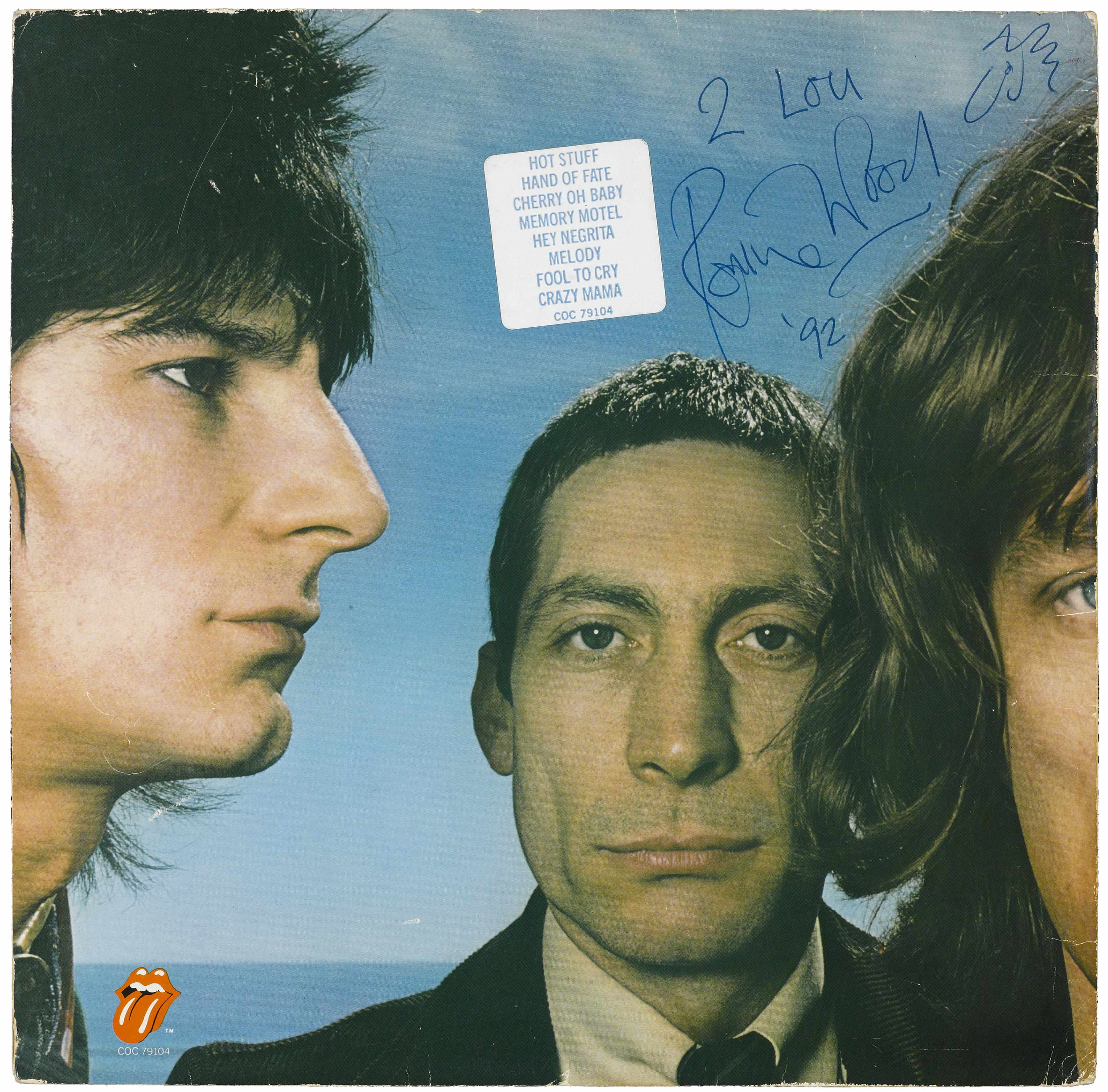 Appraisal: Rock Roll Memorabilia A Ron Wood autographed The Rolling Stones