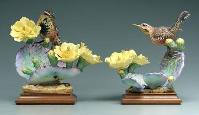 Appraisal: Two Doughty bird figurines cactus wrens and prickly pear both