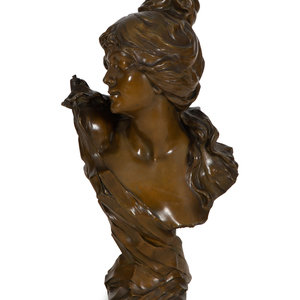 Appraisal: Charly Leonard Belgian - Jeunne Femme en Bustebronzesigned to baseHeight