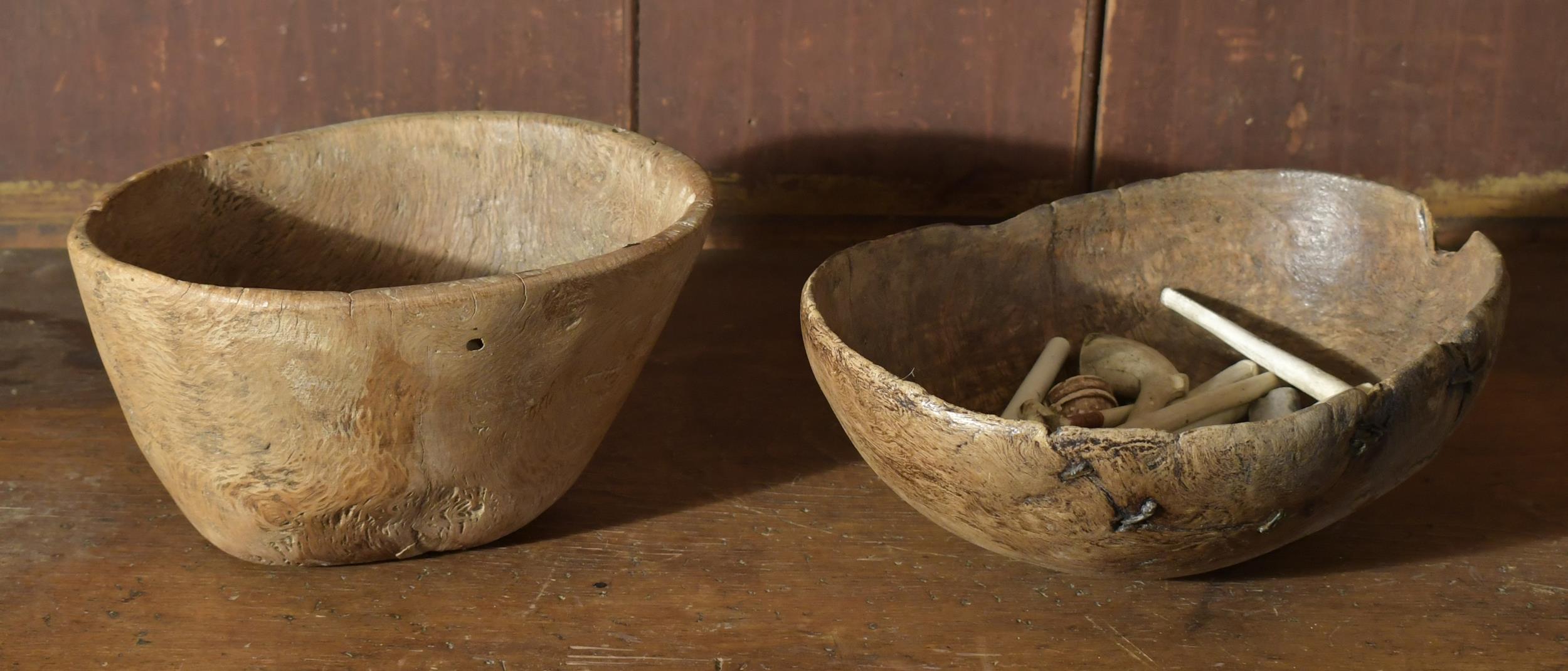 Appraisal: TWO EARLY BURLWOOD BOWLS th th C H x x