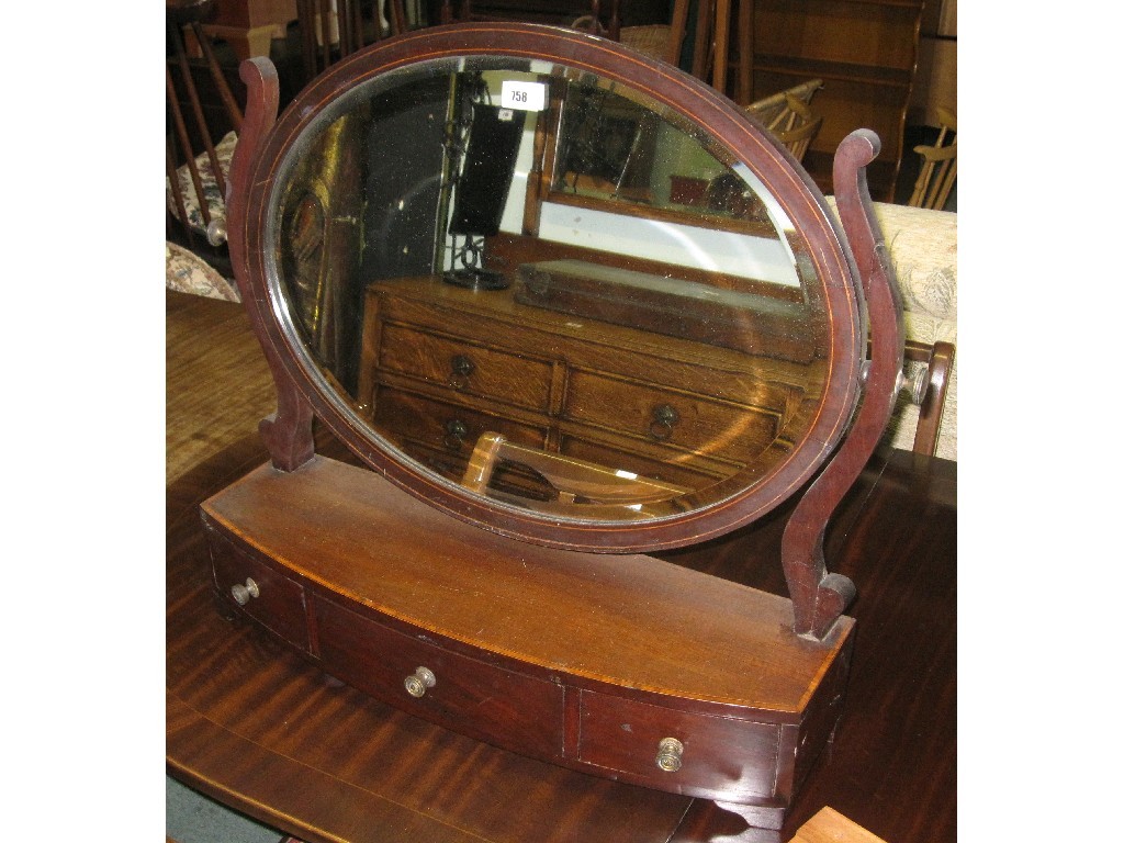 Appraisal: Edwardian toilet mirror