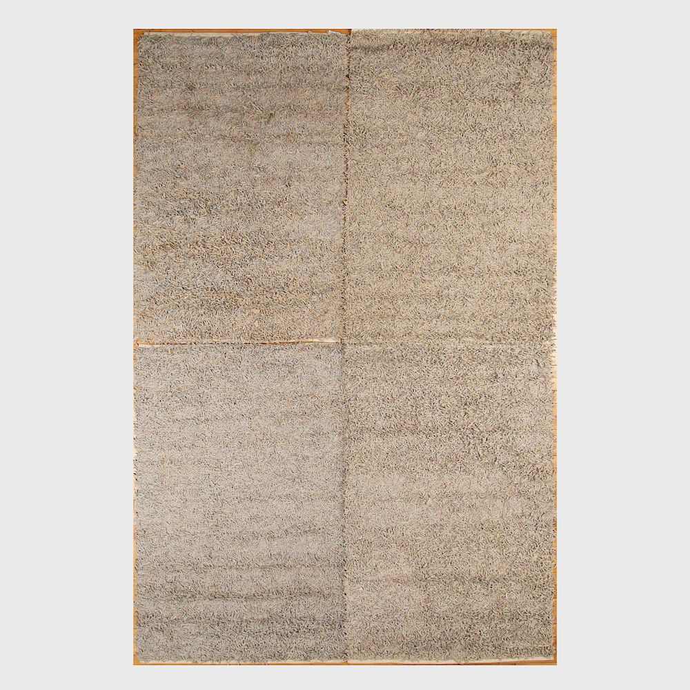 Appraisal: Modern Suede Shag Carpet Ikea In four separate sections Overall