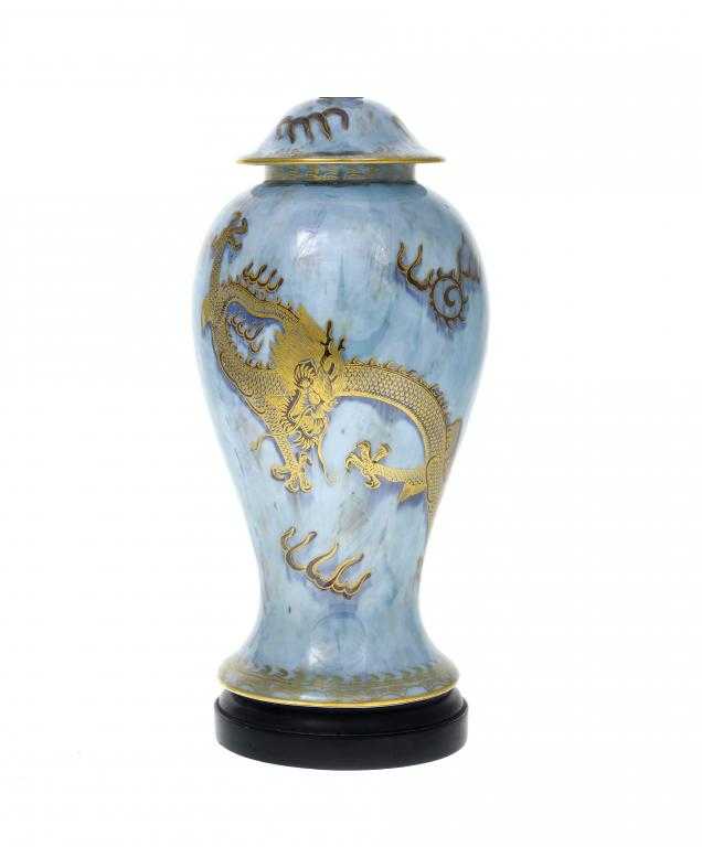 Appraisal: A WEDGWOOD DRAGON LUSTRE LAMP DESIGNED BY DAISY MAKEIG-JONES of