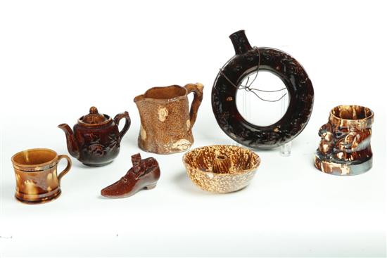 Appraisal: GROUP OF ROCKINGHAM American and English th century Mug attributed