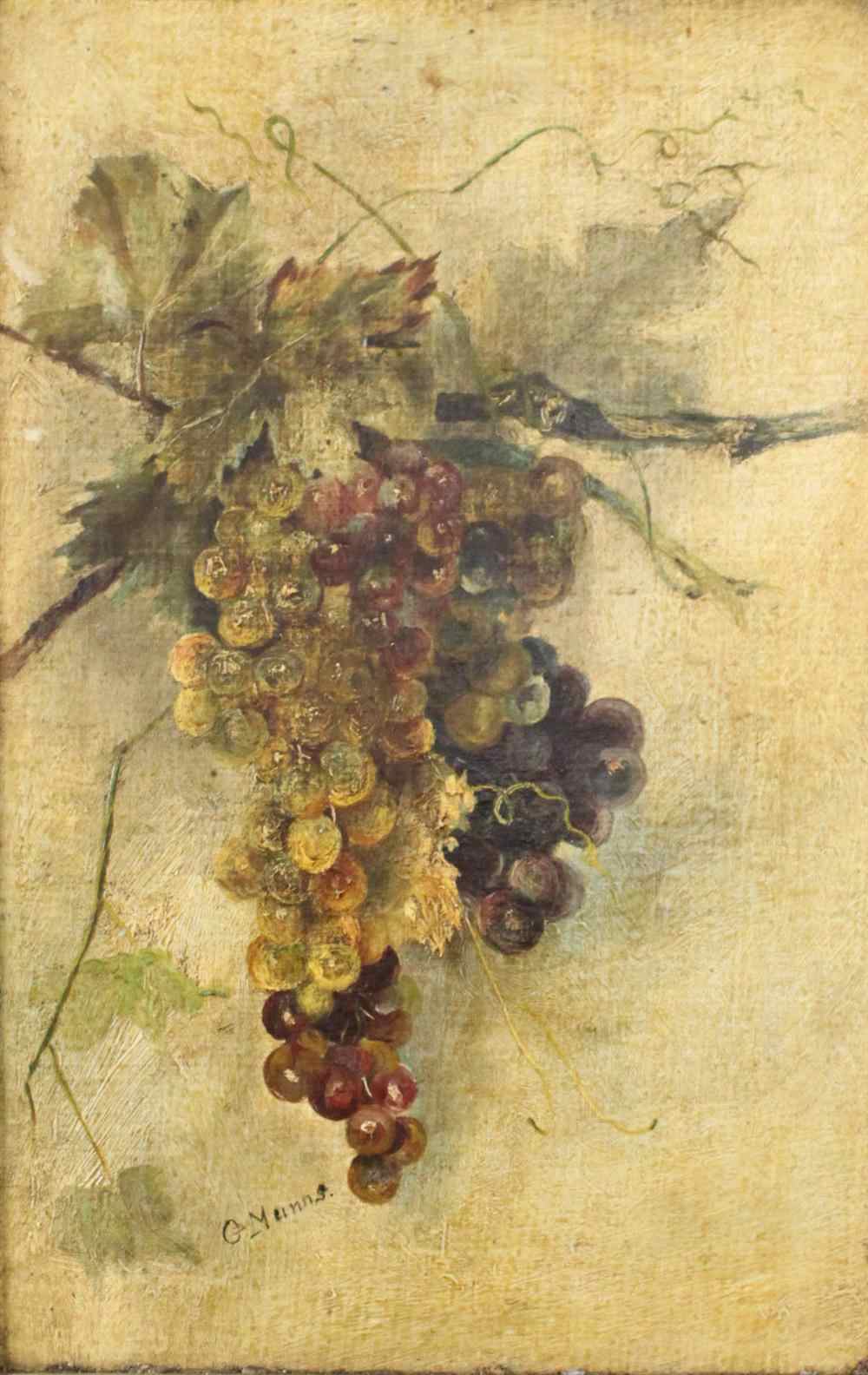 Appraisal: G MUNNS BRITISH TH TH CENTURY STILL LIFE OF GRAPES