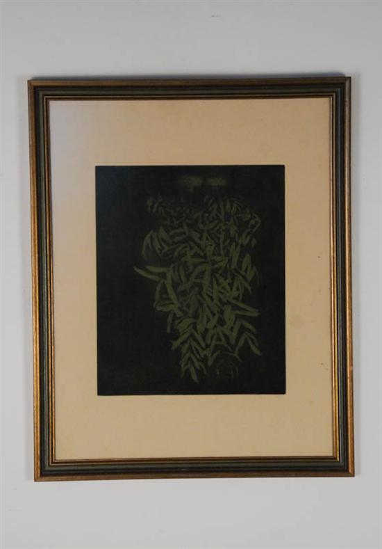 Appraisal: Leonard Baskine - MA NY Marigold Etching pencil signed Baskine