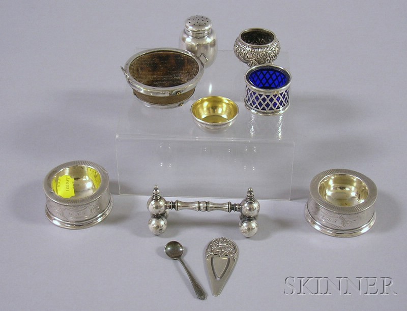 Appraisal: Group of Sterling Silver Table and Personal Items an S