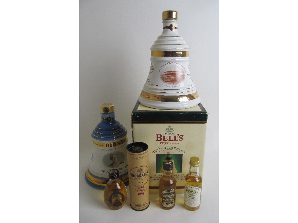 Appraisal: Three Wade Bells Whisky decanters Limited Edition Christmas Christmas Limited