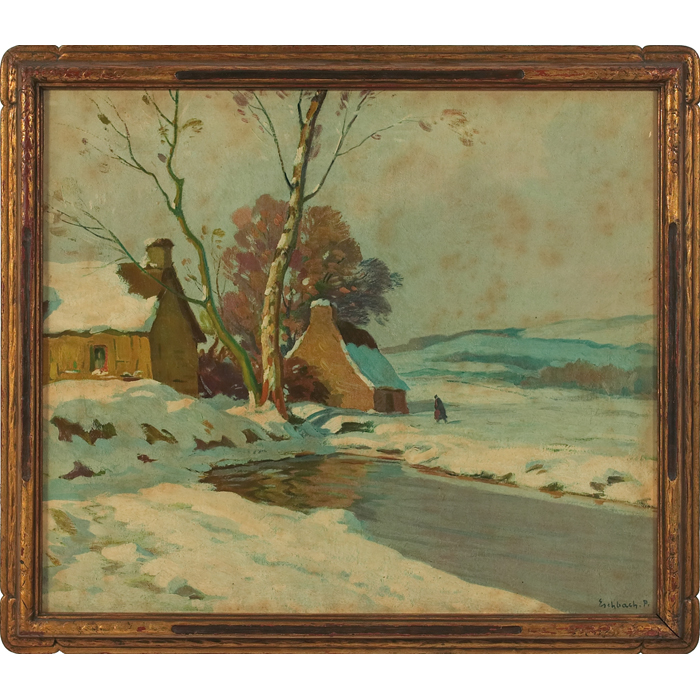 Appraisal: Paul Andre Jean Eschbach French - ''Winter Scene '' c