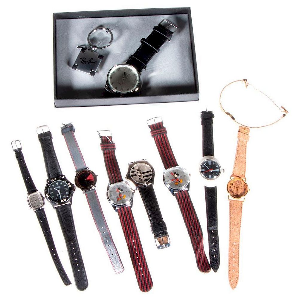 Appraisal: Collection of costume jewelry watches pieces watches including Ray-Ban Lucerne