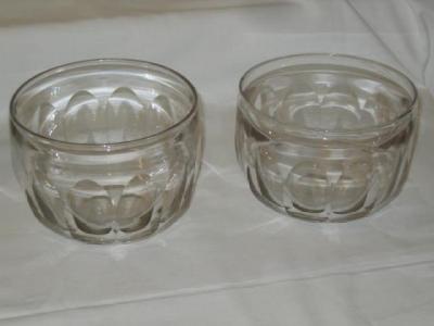 Appraisal: A SET OF TWELVE GLASS FINGER BOWLS with facet cut