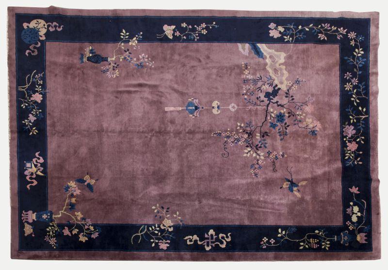 Appraisal: Chinese Room Size Rug circa - hand tied mauve field