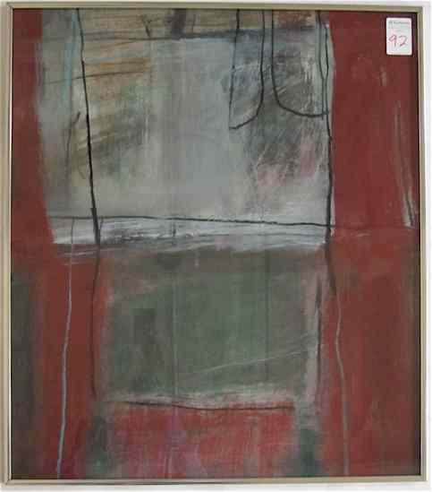 Appraisal: MARLENE BAUER OIL ON PAPER Oregon born An abstract composition