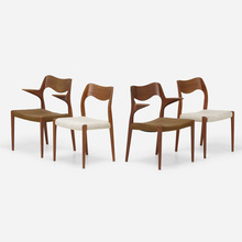 Appraisal: Niels O M ller DINING CHAIRS SET OF FOUR J