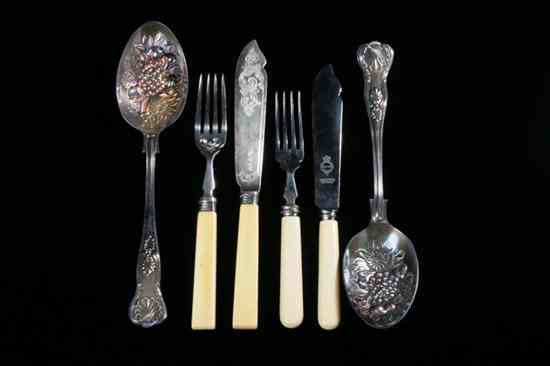 Appraisal: COLLECTION ENGLISH SILVER PLATED FLATWARE Including -piece cased Mappin Webb