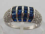 Appraisal: An carat white gold sapphire and white stone dress ring