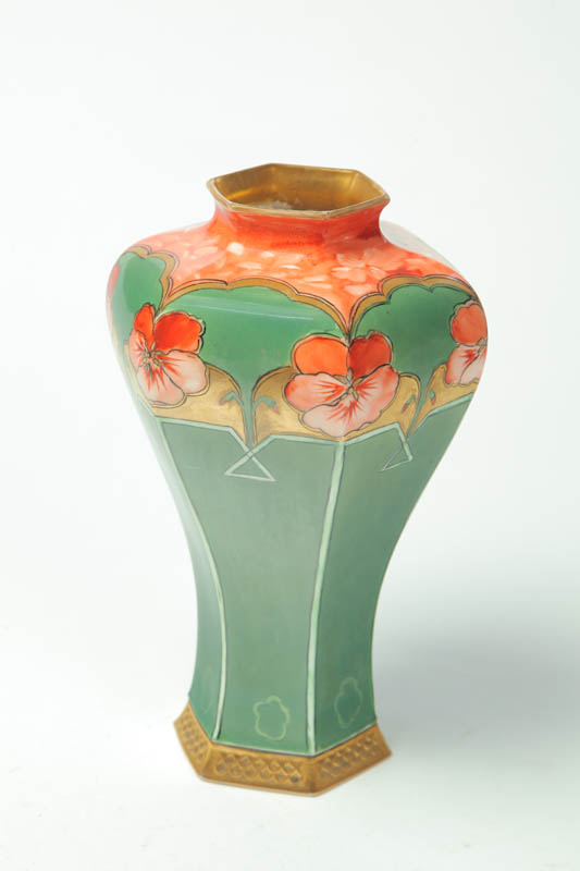 Appraisal: LENOX-BELLEEK VASE New Jersey early th century Paneled vase with