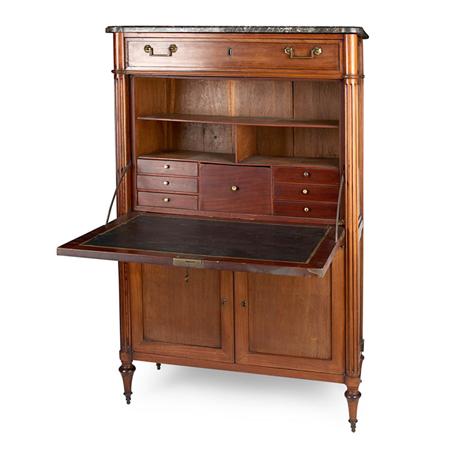 Appraisal: Louis XVI Mahogany Secretaire a Abattant Estimate -