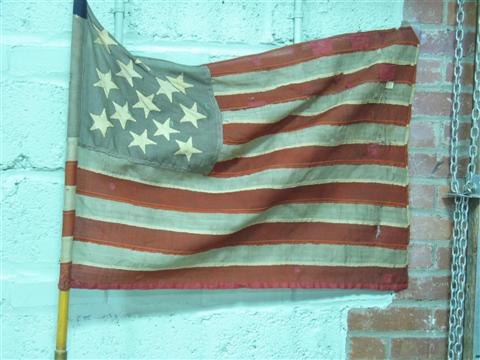 Appraisal: THIRTEEN STAR AMERICAN FLAG STAND Second-half of the th century