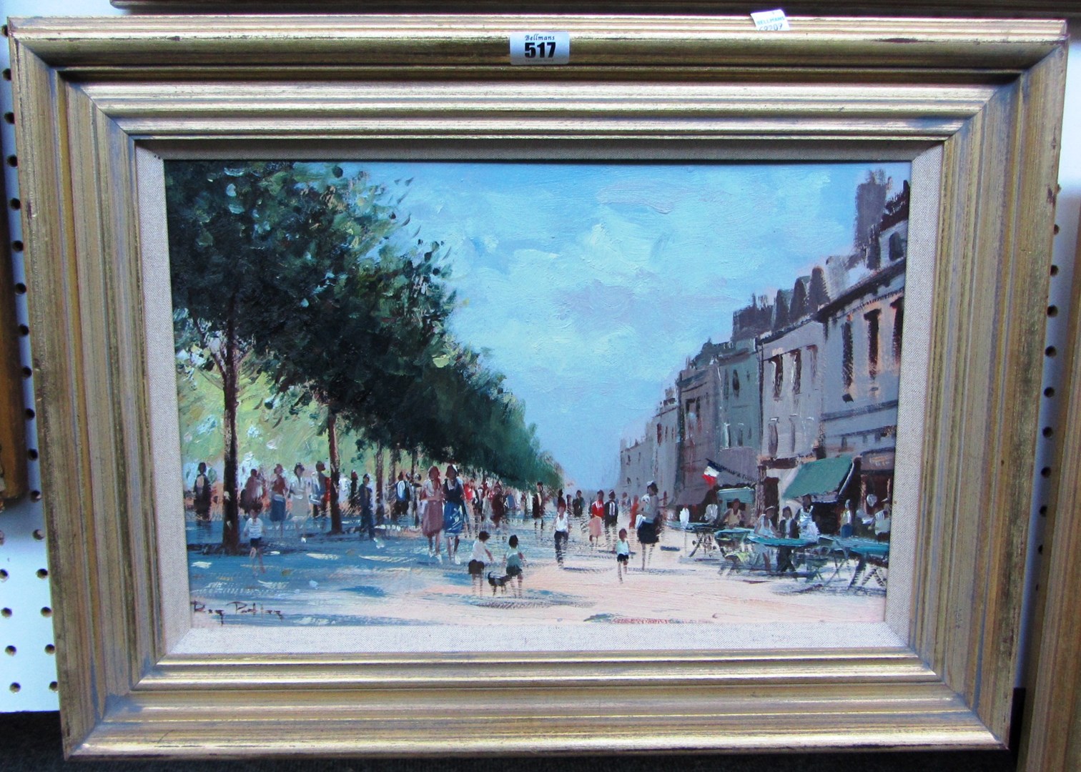 Appraisal: Roy Petley b Walk in the Champs Elysee oil on