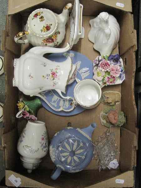 Appraisal: Collection of China Giftware and Teapots comprising Royal Stafford Loving