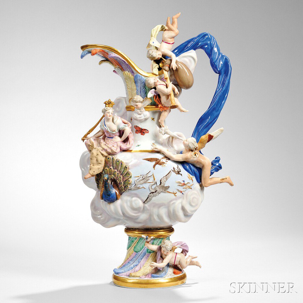 Appraisal: Large Meissen Elements Ewer Air Germany c after th century