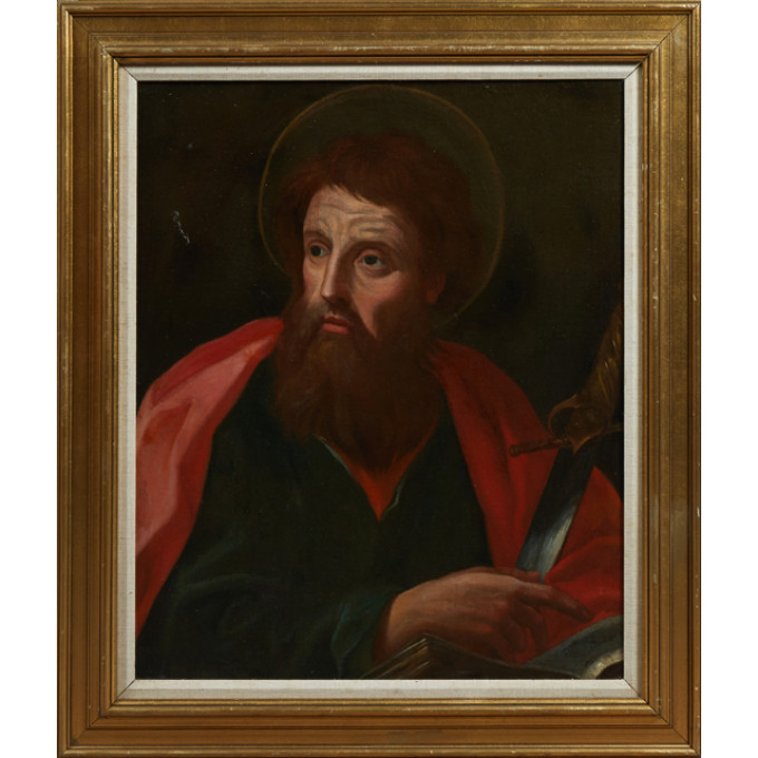 Appraisal: Old Master School Portrait of Saint Paul th c oil