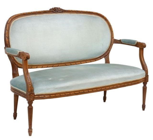 Appraisal: French Louis XVI style salon settee sofa early th c