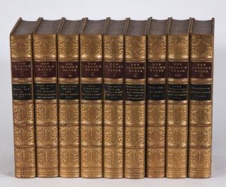 Appraisal: th c leatherbound books by Ben Jonson Nine volumes of