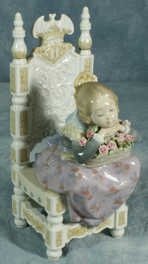 Appraisal: Lladro figurine young princess on thrown tall Estimate -