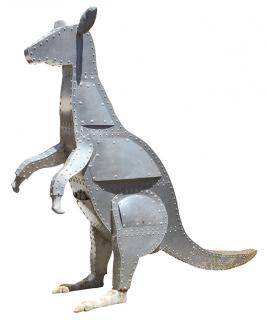 Appraisal: Sculpture by Ken Kalman Ken Kalman American b Kangaroo aluminum