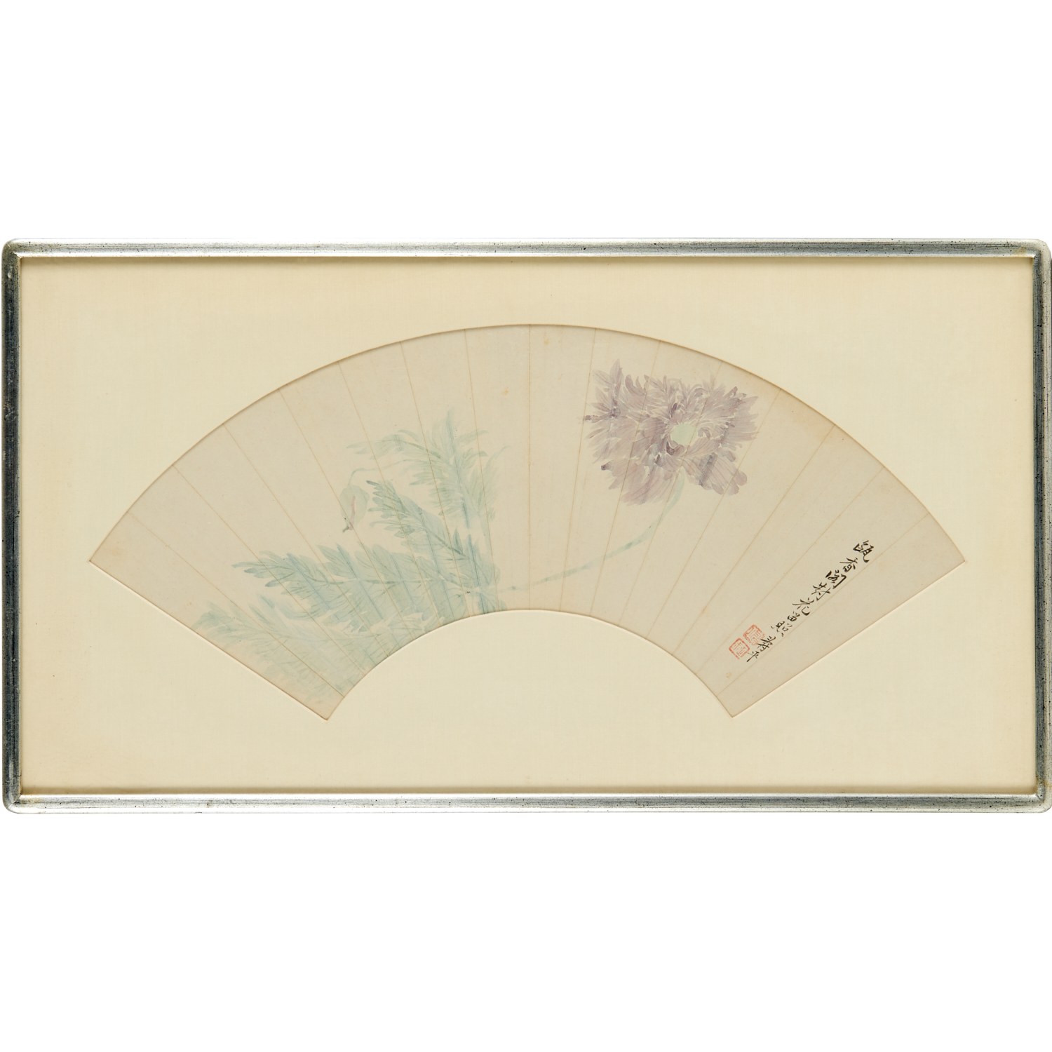 Appraisal: MARK OF YUN SHOU PING QING FAN PAINTING Yun Shou