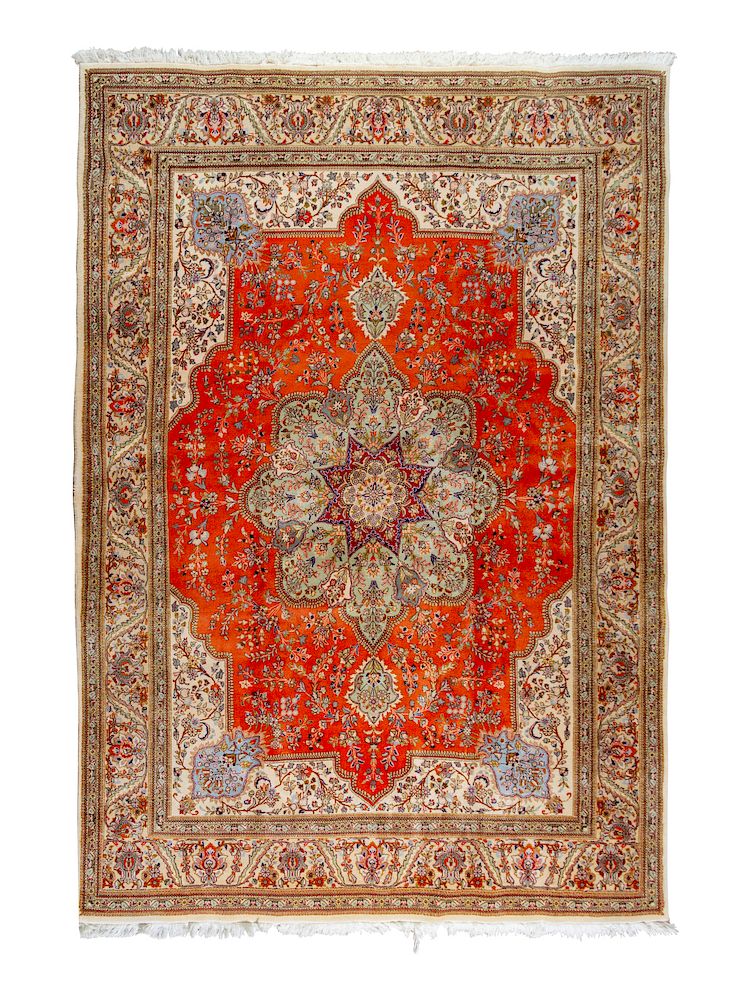 Appraisal: A Tabriz Wool Rug A Tabriz Wool Rug th Century