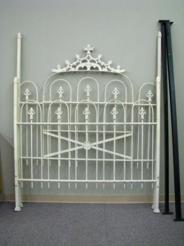 Appraisal: Cast iron and metal French full bed made from antique