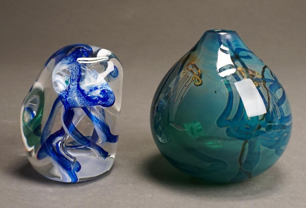 Appraisal: Lisa Leydon Mid-Century Modern Glass Paperweight and Robert William Barlett