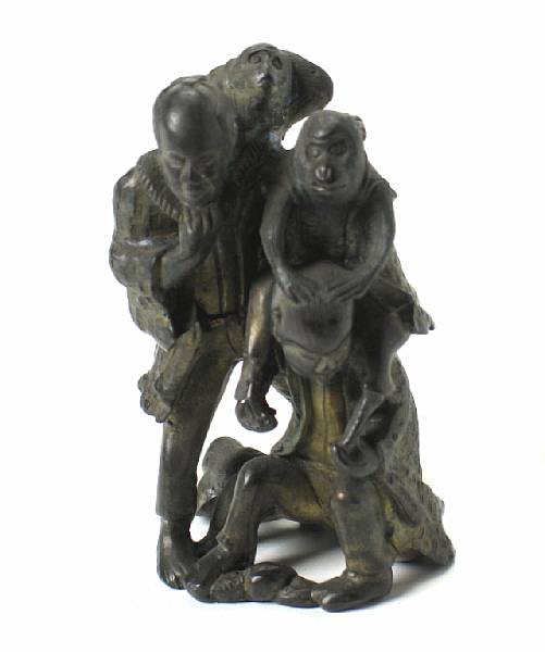 Appraisal: A Japanese bronze figural group height in